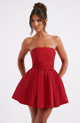 Katrina_Mini_Dress_Red_Fiorefinesse