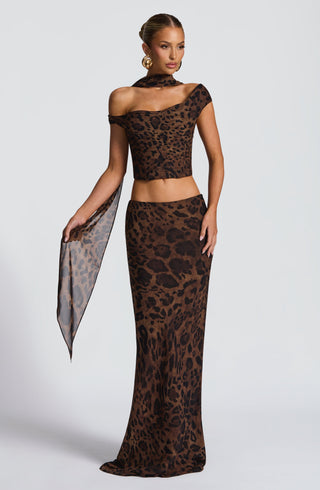 Chrysoula Maxi Skirt - Leopard Print