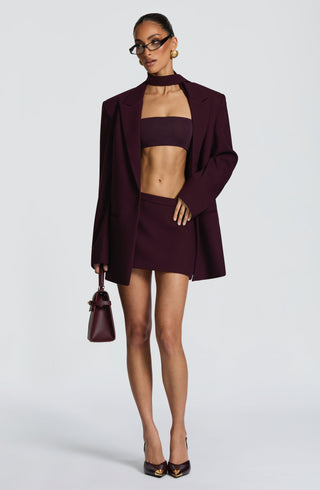 Edna Mini Skirt - Plum