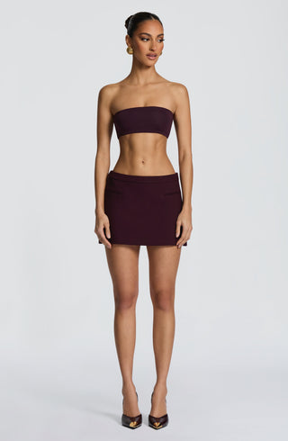 Edna Mini Skirt - Plum
