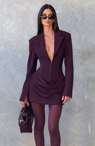 Susie Mini Dress - Plum