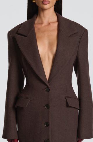 Ursula Coat - Plum Brown